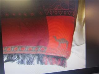 Vintage AboElela AB -Egypt  tapestry/tablecloth/throw burgundy